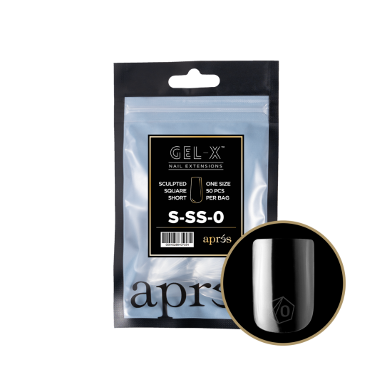 APRÉS  Sculpted Square Short Size 0, Refill Tips