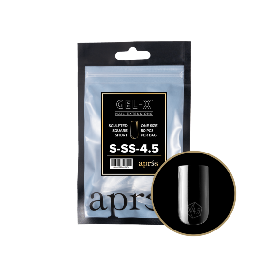 APRÉS  Sculpted Square Short Size 4.5, Refill Tips