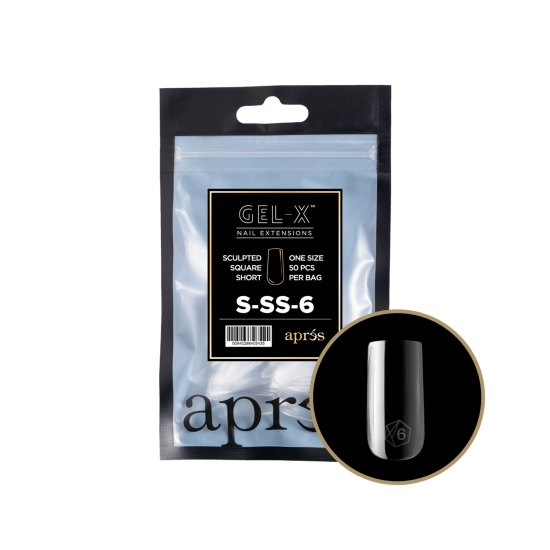 Apres Gel X Sculpted Square Short Size 6 Refill Tips