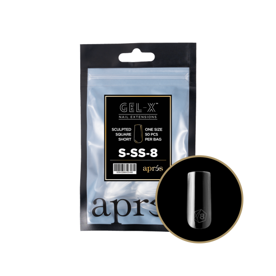Apres Gel X Sculpted Square Short Size 8 Refill Tips