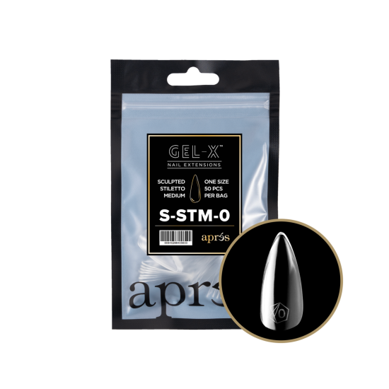 APRÉS  Sculpted Stiletto Medium Size 0, Refill Tips