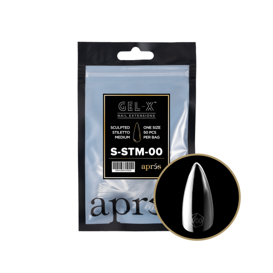 APRÉS  Sculpted Stiletto Medium Size 00, Refill Tips
