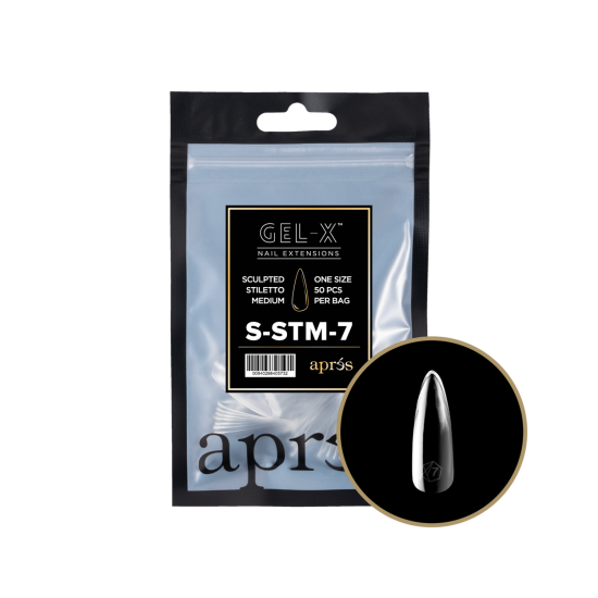 APRÉS  Sculpted Stiletto Medium Size 07, Refill Tips
