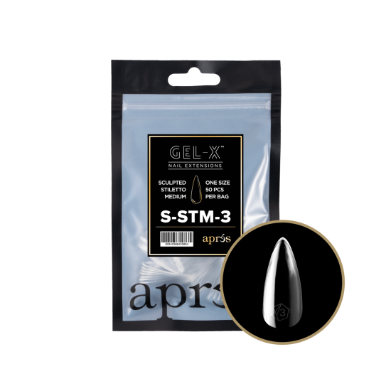 APRÉS  Sculpted Stiletto Medium Size 03, Refill Tips