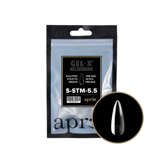APRÉS  Sculpted Stiletto Medium Size 5.5, Refill Tips