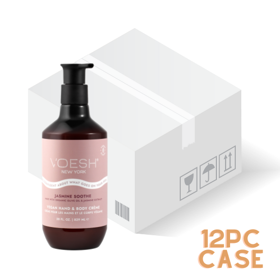 Voesh Vegan Body & Hand Creme Jasmine Soothe, 12pc Case