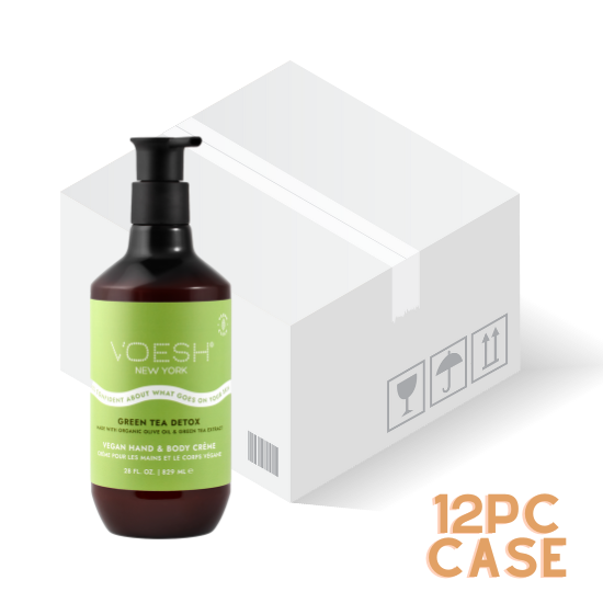 Voesh Vegan Body & Hand Creme Green Tea, 12pc Case