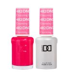 DND Gel Polish Set #482 Charming Cherry #Shimmer Hot Pink, 0.5 fl oz