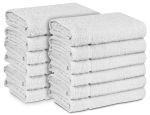 100% Cotton Towels White Double-stitched 16