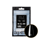 Apres Gel X Natural Coffin Long Size 00 Refill Tips Natural Tips