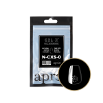 Apres Gel X Natural Coffin Extra Short Size 0 Refill Natural Tips