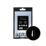 Apres Gel X Natural Coffin Extra Short Size 08 Refill Tips