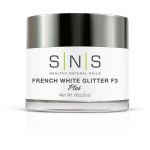 SNS French White Glitter Dip Powder F3 2oz