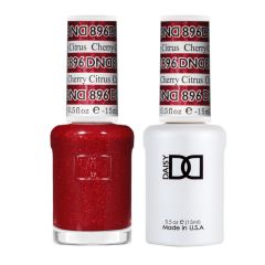 DND Gel Polish Set #896 Cherry Citrus, 0.5 fl oz, Super Glitter