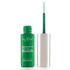 Cre8tion Nail Striper Gel #29 Green Glitter 0.33 fl oz