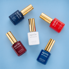 APRÉS  July Gel Couleur Set Sparkles N' Stripes, 5pc Bundle