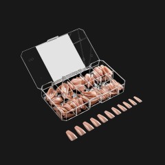 APRÉS Gel-X Neutrals Lila Natural Coffin Medium, 150pc 