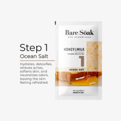 NuRevolution Bare Soak 5 Step Milk & Honey - 50pc Case
