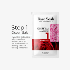 NuRevolution Bare Soak 5 Step Rose Petals - 50pc Case