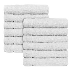 100% Cotton Towels White Double-stitched 16"x 27" , 12pc/pack