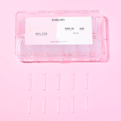 KiaraSky C-Curved Tip XXL Coffin Clear, 500pcs