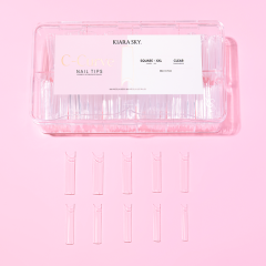 KiaraSky C-Curved Tip XXL Square Clear, 500pcs
