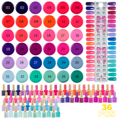 DND DC Pure Gel Polish Set Collection #1, 36pc Bundle