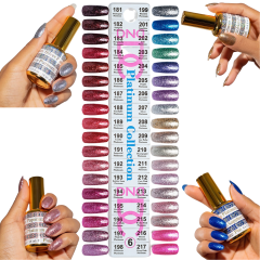 DND DC Gel Polish Set Collection #6 Platinum, 36pc Bundle