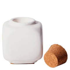 Burmax Porcelain Jar with Cork Lid, 20 mL