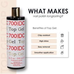 DND DC Gel Top Coat #700, 16 fl oz Value Size