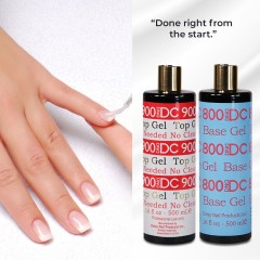 DND Gel Top Coat #900 & Gel Base Coat #800 2pc, 32 fl oz Value Size
