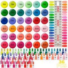 DND Gel Polish Set Collection #11 Thrill Ride, 36pc Bundle