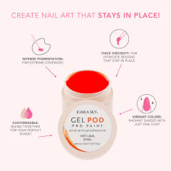 KiaraSky Gel Pod Pro Paint #GP504 Hot Lava, 0.17oz