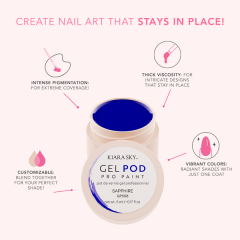 KiaraSky Gel Pod Pro Paint #GP508 Sapphire, 0.17oz