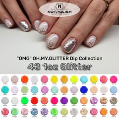 NotPolish Dip "OMG" OH.MY.GLITTER Collection, 48pc Bundle