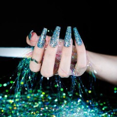 Lechat Dip, Gel, Polish Trio Kinetic Blue #02, SkyDust