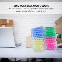 Liko Toe Separator 4 Slots Extra Soft Multi Colored Case 1000pcs