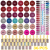 DND DC Gel Polish Set Collection #6 Platinum, 36pc Bundle