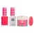 DND Dip Gel Polish Set #414 Summer Hot Pink, 3pc Bundle Trio