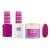 DND Dip Gel Polish Set #420 Bright Maroon, 3pc Bundle Trio