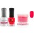 Lechat Dip, Gel, Polish Trio Shocking Pink #045, 3pc Bundle