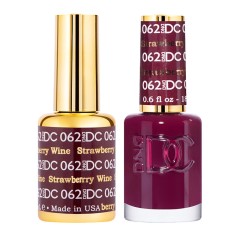 DND DC Pure Gel Polish Set #62 Strawberry Wine, 0.5 fl oz 