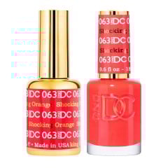 DND DC Pure Gel Polish Set #63 Shocking Orange, 0.5 fl oz 