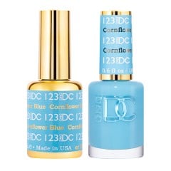 DND DC Pure Gel Polish Set #123 Cornflower Blue, 0.5 fl oz 
