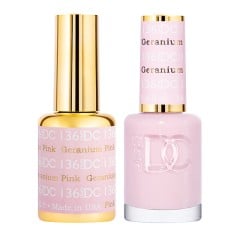 DND DC Pure Gel Polish Set #136 Geranium Pink, 0.5 fl oz 