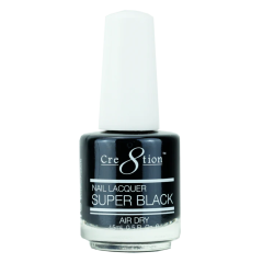 Cre8tion Super Black Polish 0.5 fl oz