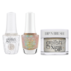 Gelish Dip, Gel, Polish Trio #558 Star Walking, 3pc Bundle