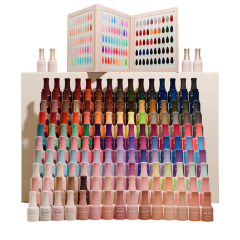 Kiara Sky Gel Pro HEMA-Free Gel Polish Collection 150 colors+Primer, Rubber Base, NW Matte, NW Top coat + Free KS LED/UV Light