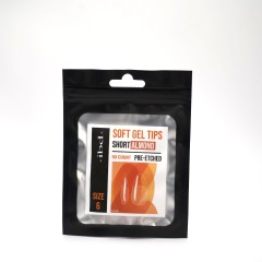 IBD Soft Gel Tips Almond Short Size 6 Refill Tips