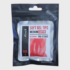 IBD Soft Gel Tips Coffin Medium Size 4 Refill Tips